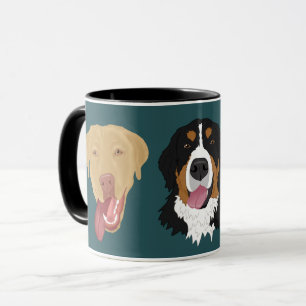 Mug Dudley Labrador Et Bernese Mountain Dog