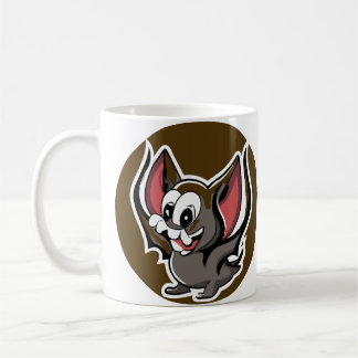 Mug dulce tierno murciélago alado negro gótico