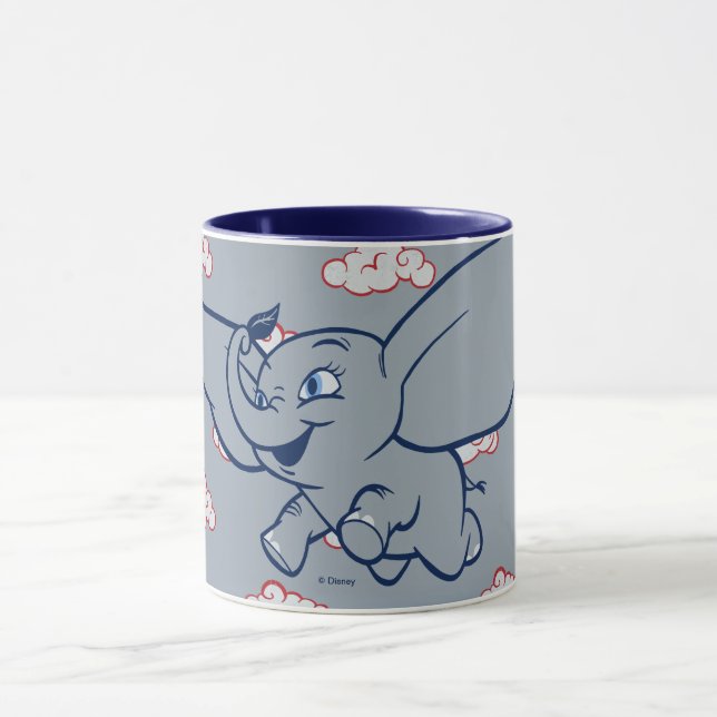 Mug Dumbo | Cartoon Dumbo Volant Avec Plumes (Centre)