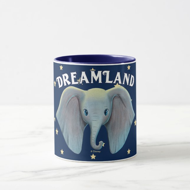 Mug Dumbo | Cute Gros Oreilles Peint Art (Centre)