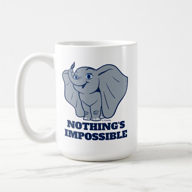 Mug Dumbo | Doublon de dessin animé tenant la plume (Gauche)