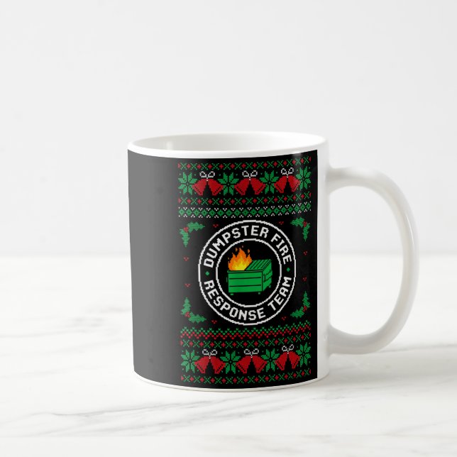 Mug Dumpster Fire Resnse Team Ugly Christmas Sweater X (Droite)
