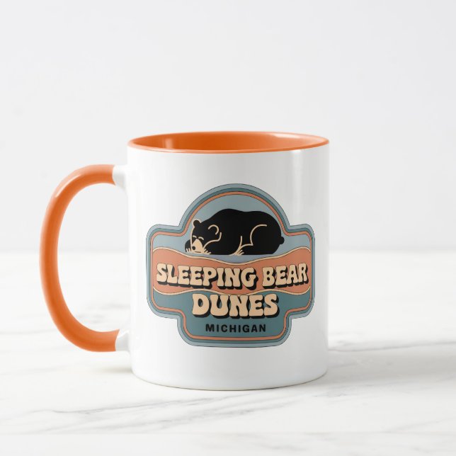 Mug Dunes de l'ours dormant les années 70 Retro Michig (Gauche)
