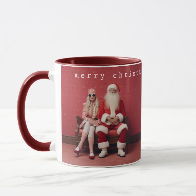 Mug Duo de Noël fantasque : Père Noël et Mme Claus (Gauche)