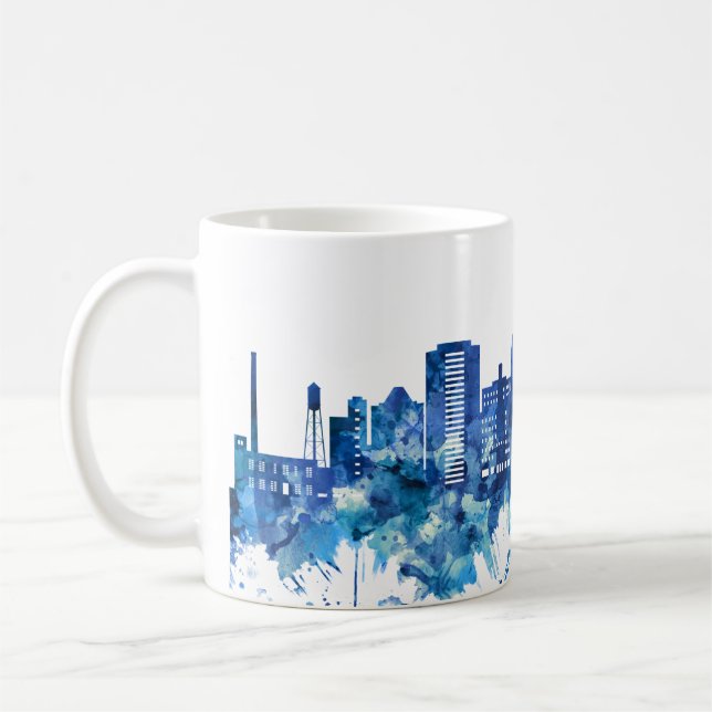 Mug Durham Caroline du Nord Skyline Blue (Gauche)