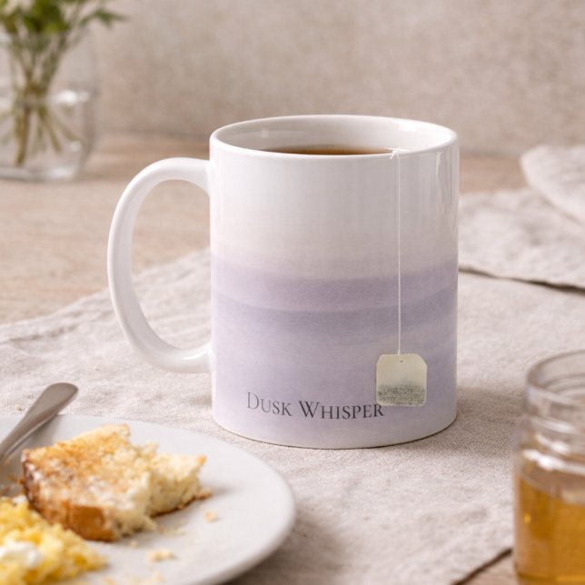 Mug Dusk Whisper Fade Classic Mug, 11 oz (A soft dusk fade centers the design with refined serif Dusk Whisper text)