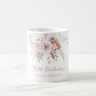 Mug Dusty Rose Rose Blush 90e Anniversaire cadeau de f