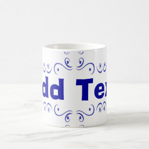 Mug Dutch Blue Ajouter un texte Musique en céramique