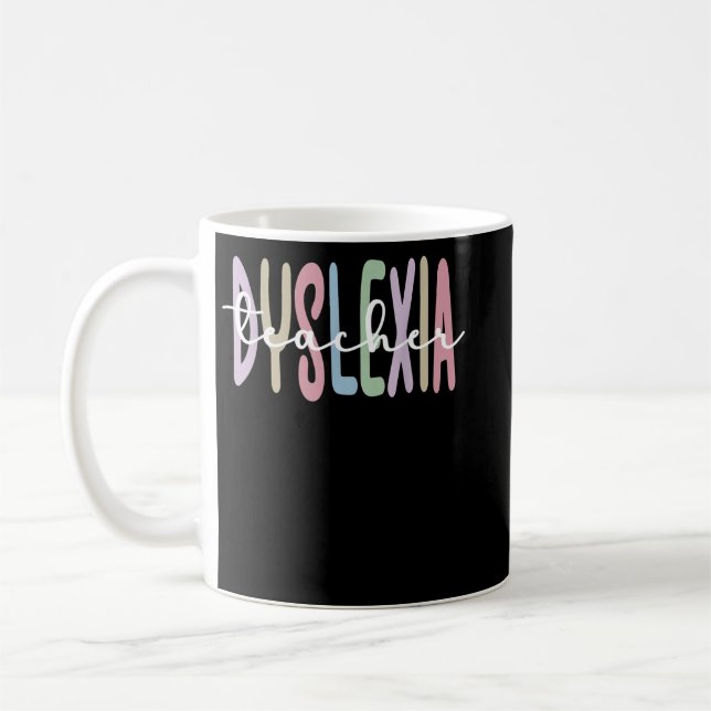 Mug Dyslexie Enseignant Dyslexique Thérapie Dyslexie E (Gauche)