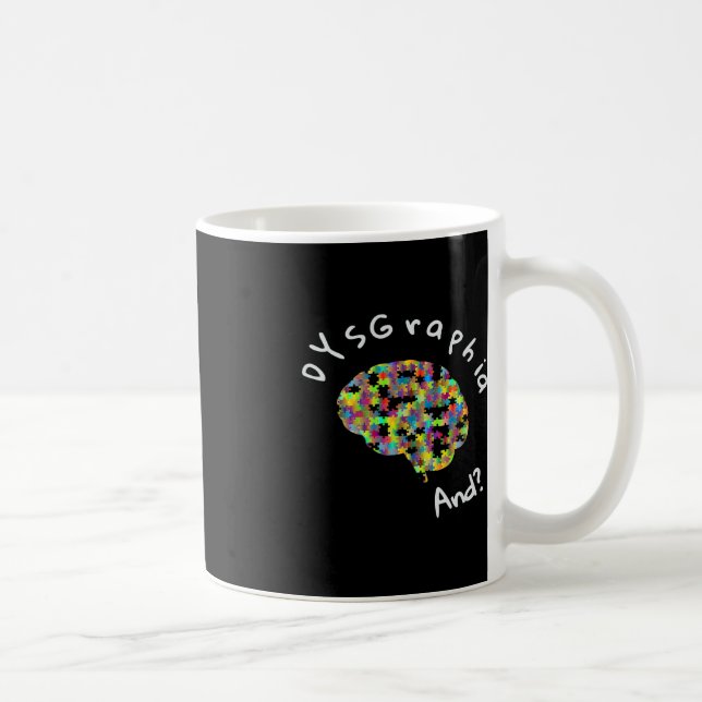 Mug Dyslexie Sensibilisation Dysgraphie Écriture Écrit (Droite)