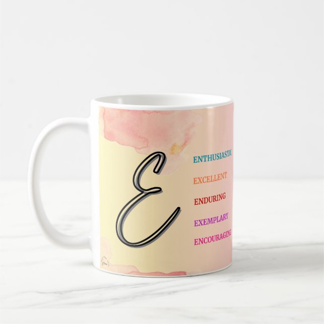 Mug "E" initial (11oz) (Gauche)