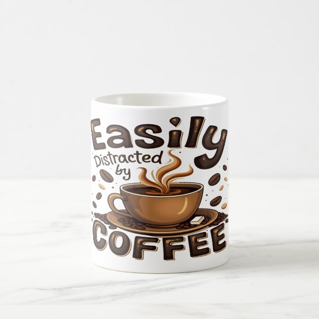 Mug Easily distracted by coffee (Centre)