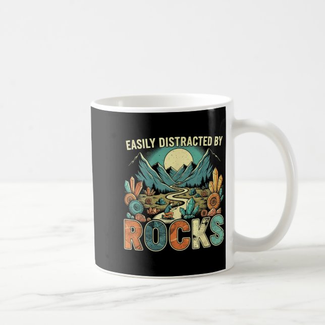 Mug Easily Distracted By Rocks Geology Geologist Colle (Droite)