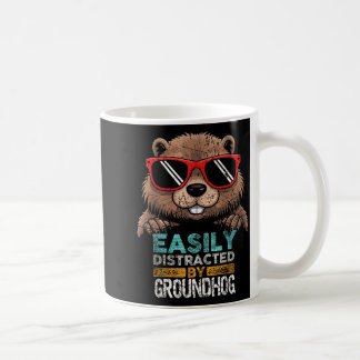 Mug Easily Distracted By Rocks Groundhog Happy Groundh