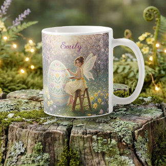 Mug Easter Fairy Painting Egg Spring Name
