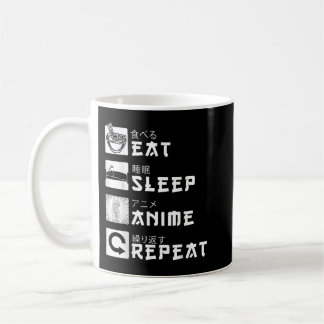 Mug Eat Sleep Anime Repeat Japanese Manga Lover Cospla