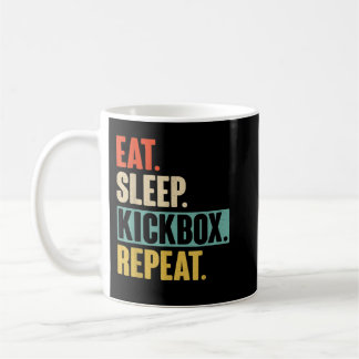 Mug Eat Sleep Kickbox Repeat - Retro Vintage Kickboxin