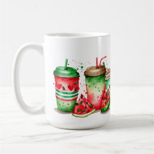 MUG EAU COULEUR ROUGE VERT BLANC EAU BOISSONS DE MELON