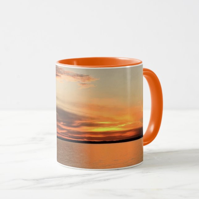 Mug Eau de la mer de Sunset Beach Océan Lever du solei (Devant droit)