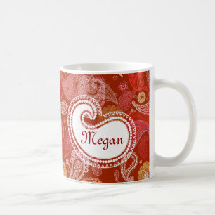 Mug Écarlate rouge Paisley