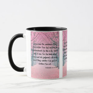 Mug Ecclésiaste 12:13-14 KJV Bible Verse Pic Deux Tons