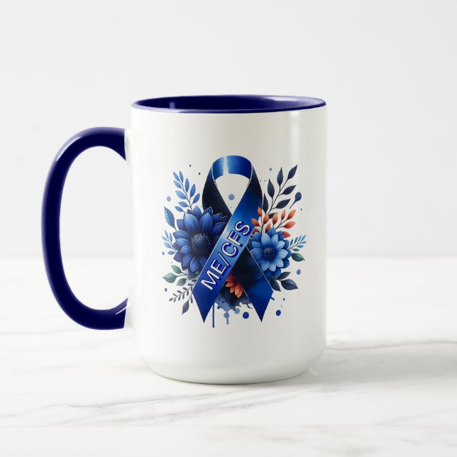 Mug Écéphalomyélite myalgique Ruban de sensibilisation (Gauche)