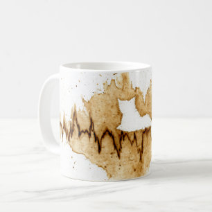 Mug ECG Coffee Stain Art Nuring Cat