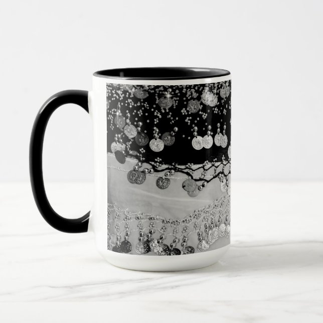 Mug Écharpe noire et argentée classique         (Gauche)