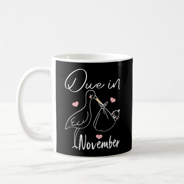 Mug Échéance En Novembre Drôle Swan Portant Un Mignons (Gauche)