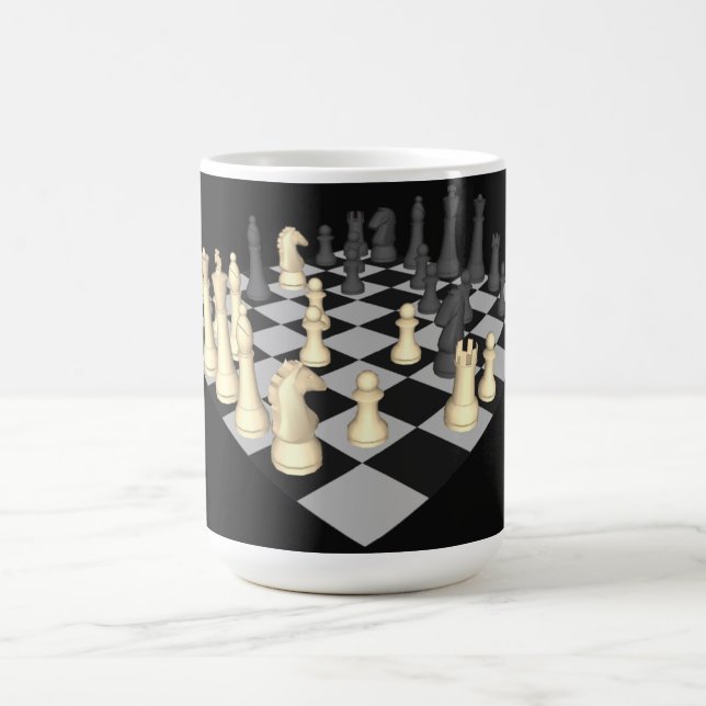 Mug Échecs avec morceaux d'échecs - Musique personnali (Centre)