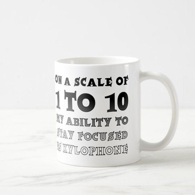 Mug Échelle De 1 À 10 Masse Drôle Ciblée (Droite)