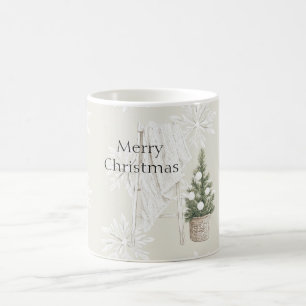 Mug Échelle de couverture de flocons de neige d'arbre 