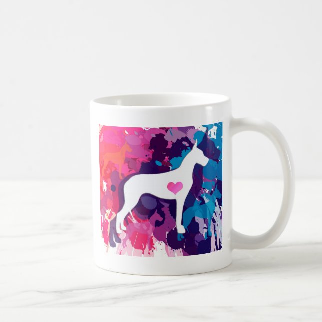 Mug Éclaboussure des Danois colorés (Droite)