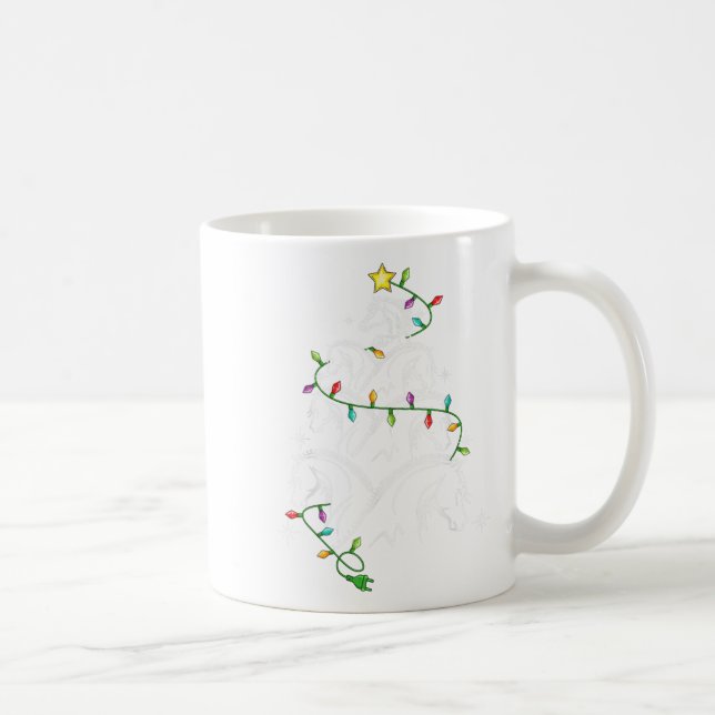 Mug Éclairage de Noël du cheval, Uni-adultes_ki (Droite)