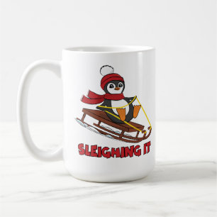 Mug Éclairage - Neige Dormant mignon Pingouin hiver