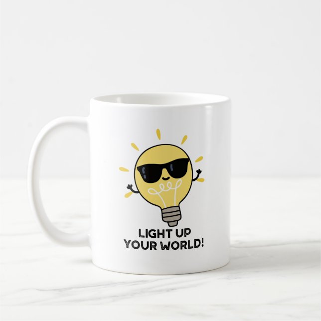 Mug Éclairer Votre Monde Amusant Puce Positive (Gauche)