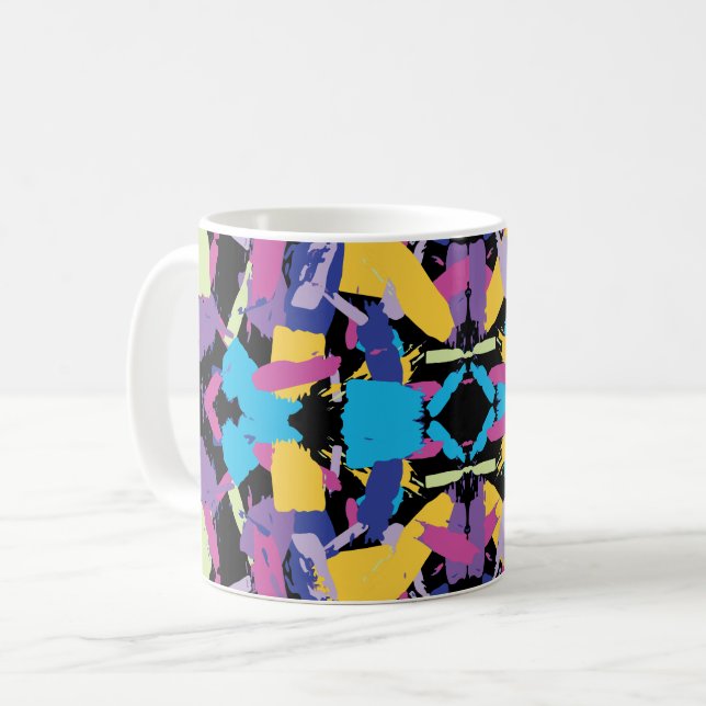 Mug Éclatement Vibrant : Aléatoire Couleurs (Devant gauche)