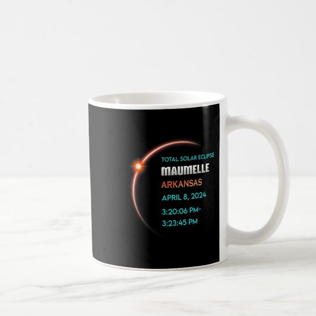 Mug Eclipse Maumelle Arkansas Total Solaire Eclipse 20 (Droite)
