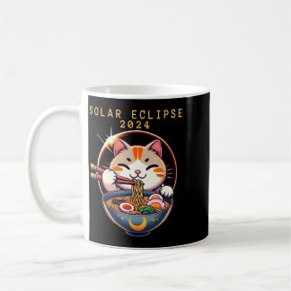 Mug Éclipse solaire 8 avril 2024 Astronomie Chat Kawai