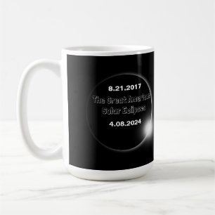 Mug Éclipse solaire double datée 2024 & 2017