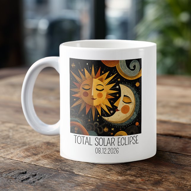 Mug Éclipse solaire fantaisiste (Custom Eclipse Coffee Mug)