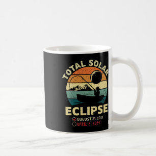 Mug Éclipse solaire vintage 2024 Totalité Pêche Avril