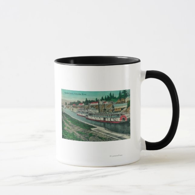 Mug Écluse en cascade sur le fleuve Columbia (Droite)