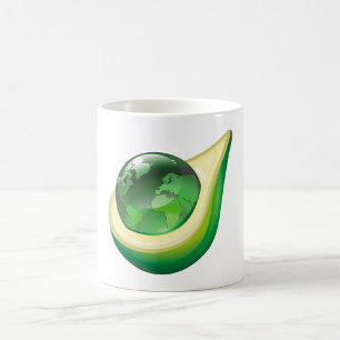 Mug Eco Earth Avocado Globe Planète durable