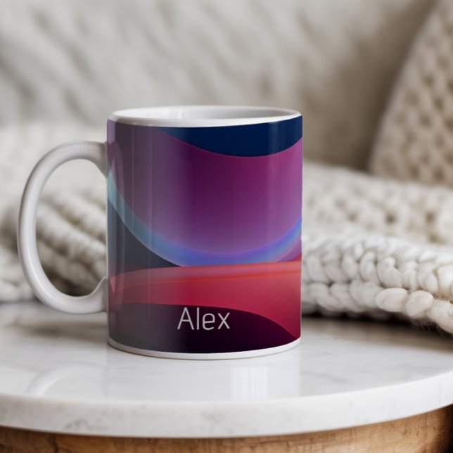 Mug École abstraite bleu foncé violet (Créateur téléchargé)