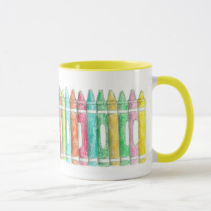 Mug École Couleur Crayon Enseignant de l'école primair
