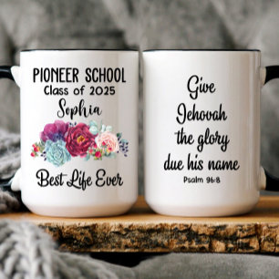 Mug École Pioneer personnalisée Cadeau Jw Pioneer Scho