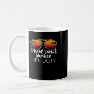Mug École Social Travailleur hors service Lunettes de 
