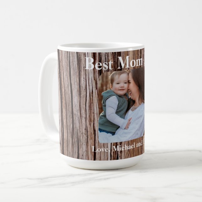 Mug Écorce de cèdre rustique, arbre naturel extérieur  (Devant gauche)