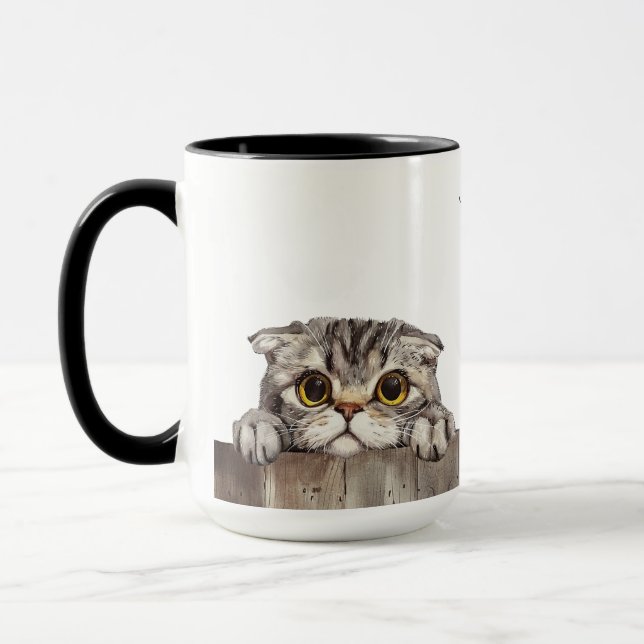 Mug écossais de chat plié (Gauche)
